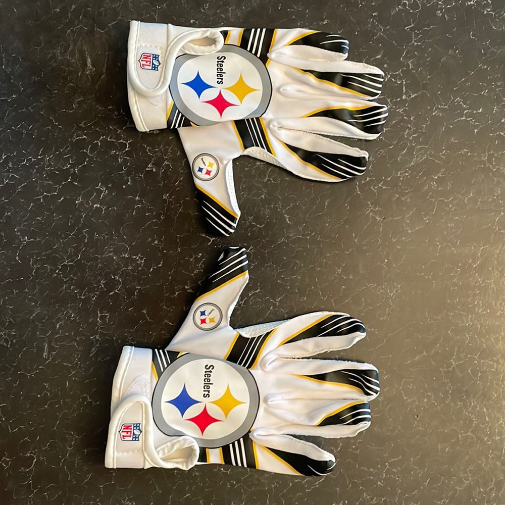 Pittsburgh Steelers receiver gloves / Size Youth M/L